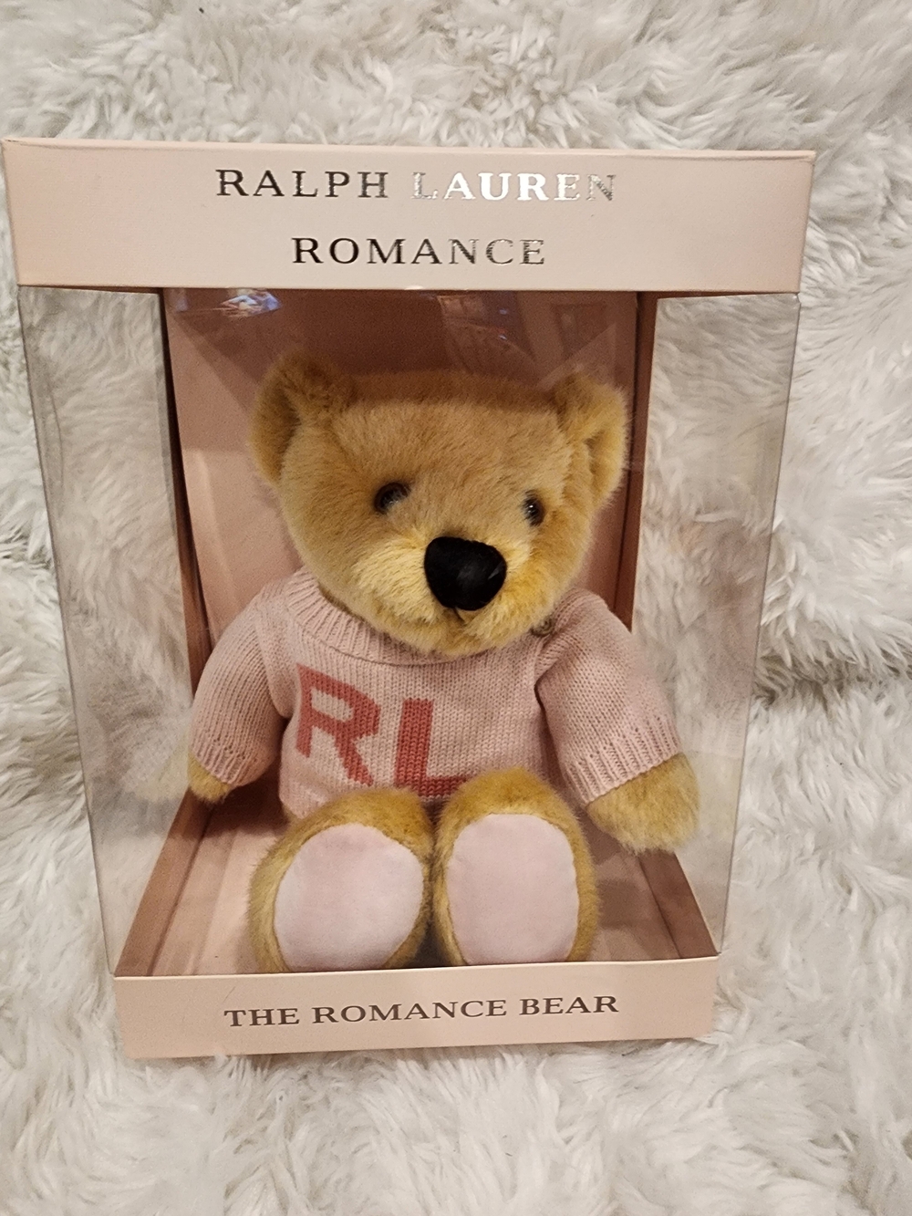 Ralph Lauren Romance Bear Plush in Pink Sweater